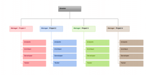 Organizational Chart Example detailed in text below