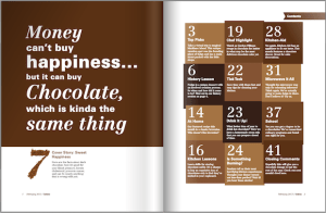 Creative Table of Contents in a grid pattern