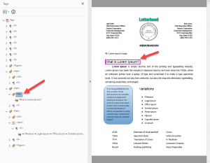 Adobe heading structure error after auto-tagging