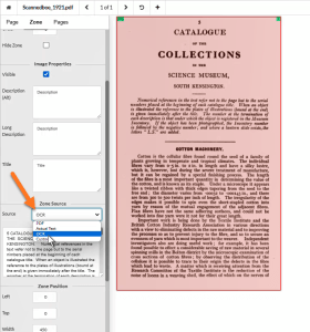 Equidox Zone Tab showing OCR'd text