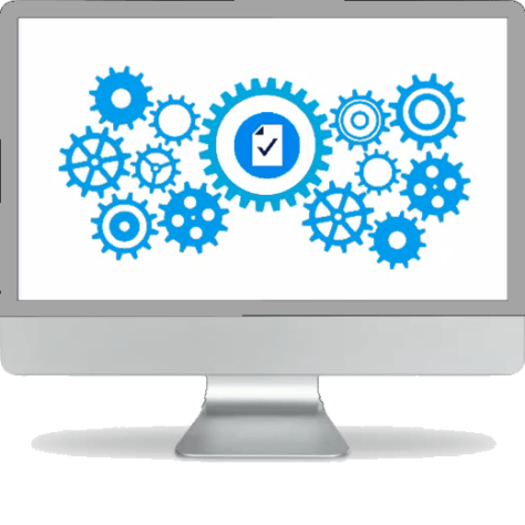 Monitor with gears and Equidox icon